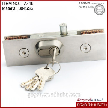 Stainless steel Glass patch lock fitting,glass door clamp,centre glass door lock